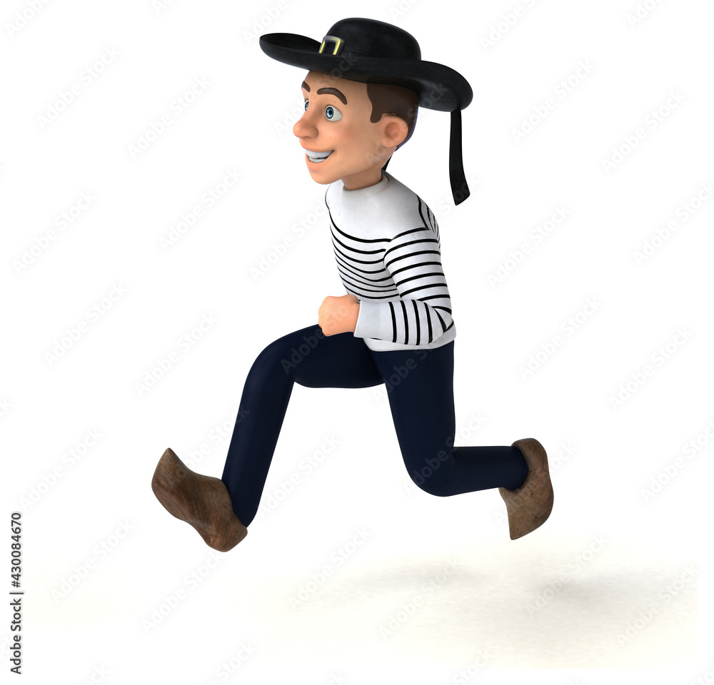 Fun 3d cartoon breton character