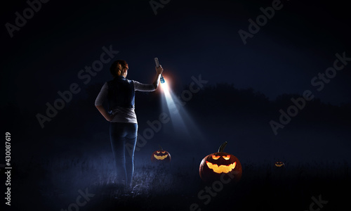 Spooky halloween image . Mixed media