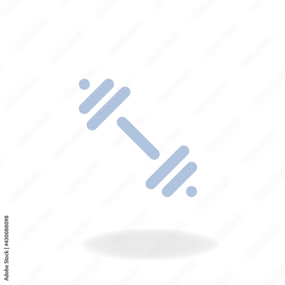 Dumbbell color icon. Graphic design element. Trendy flat isolated symbol, sign can be used for: illustration, outline, logo, mobile, app, emblem, design, web, dev, site, ui, ux. Vector EPS 10 Dumbbell color icon. Graphic design element. Trendy flat isolated symbol, sign can be used for: illustration, outline, logo, mobile, app, emblem, design, web, dev, site, ui, ux. Vector EPS 10