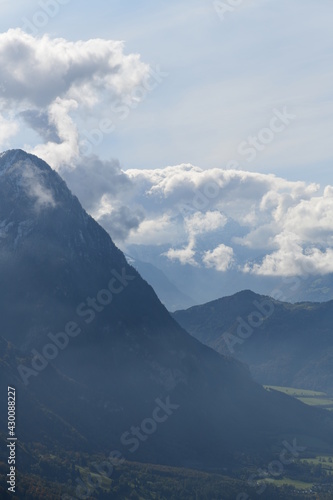 clouds over the mountains