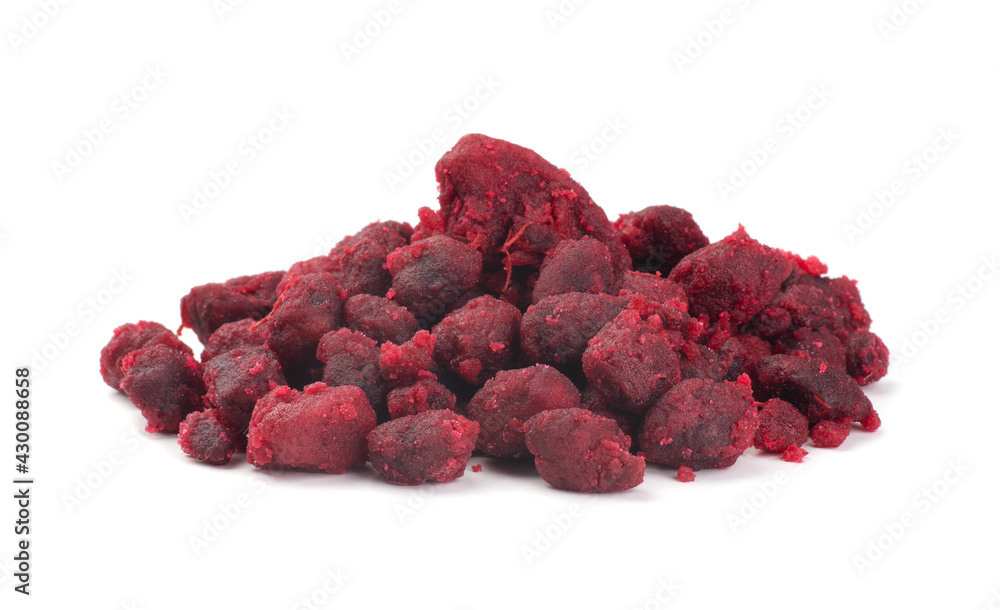 Red baobab seeds with sugar isolated Red baobab seeds with sugar isolated