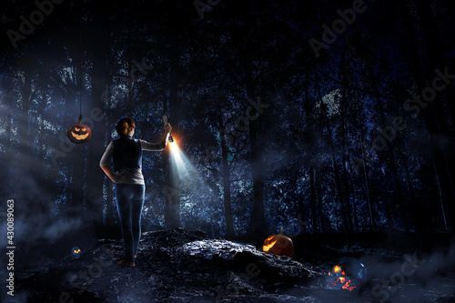 Spooky halloween image . Mixed media © Sergey Nivens