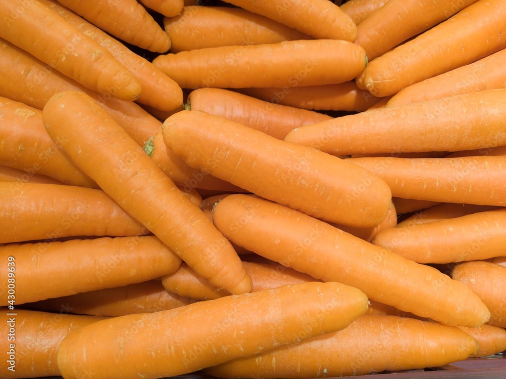 Carrots are on the shelves for sale in supermarkets. Carrots are on the shelves for sale in supermarkets.