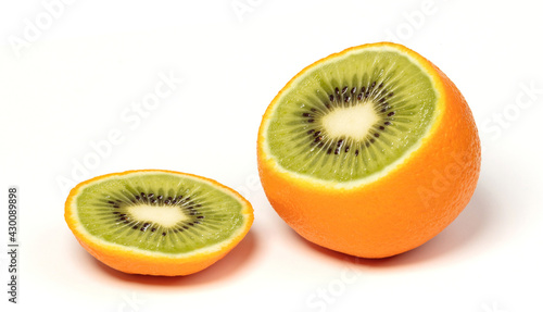 Weird orange  kiwi inside