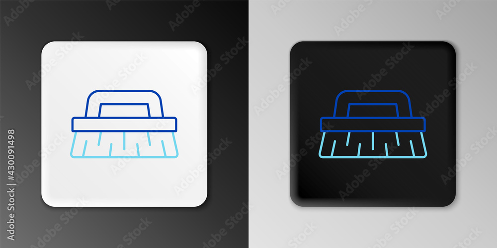 Line Brush for cleaning icon isolated on grey background. Cleaning service concept. Colorful outline concept. Vector Line Brush for cleaning icon isolated on grey background. Cleaning service concept. Colorful outline concept. Vector