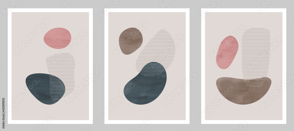 Trendy contemporary set of abstract art, creative minimalist hand painted watercolor compositions for wall decoration, postcard or brochure cover design in vintage style art.
EPS10 vector.
Trendy contemporary set of abstract art, creative minimalist hand painted watercolor compositions for wall decoration, postcard or brochure cover design in vintage style art.
EPS10 vector.