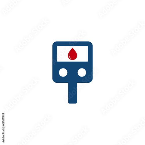 glucometer icon vector illustration logo template