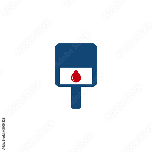 glucometer icon vector illustration logo template