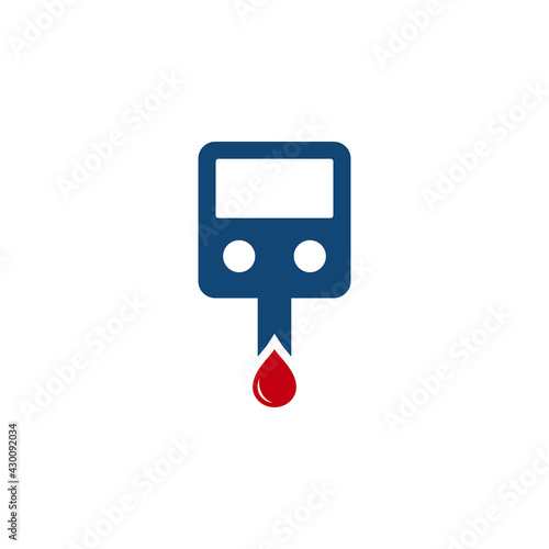 glucometer icon vector illustration logo template