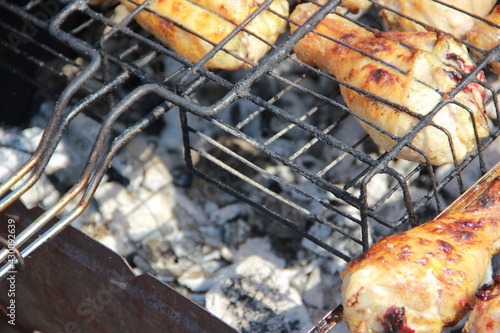 grilled meat on the grill