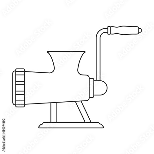 Grinder meat vector icon.Outline vector icon isolated on white background grinder meat.