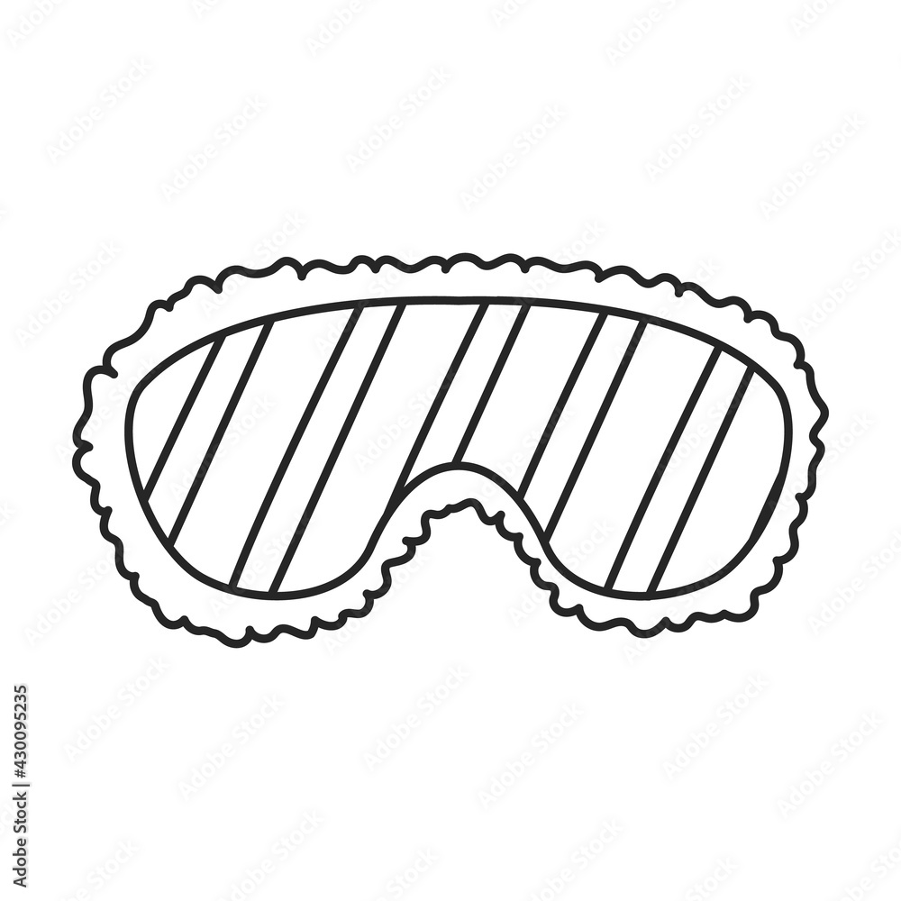 Sleep mask vector outline icon. Vector illustration mask for eye on white background. Isolated outline illustration icon of sleep accessory . Sleep mask vector outline icon. Vector illustration mask for eye on white background. Isolated outline illustration icon of sleep accessory .