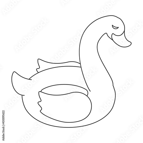 Inflatable mattress vector icon.Outline vector icon isolated on white background inflatable mattress.