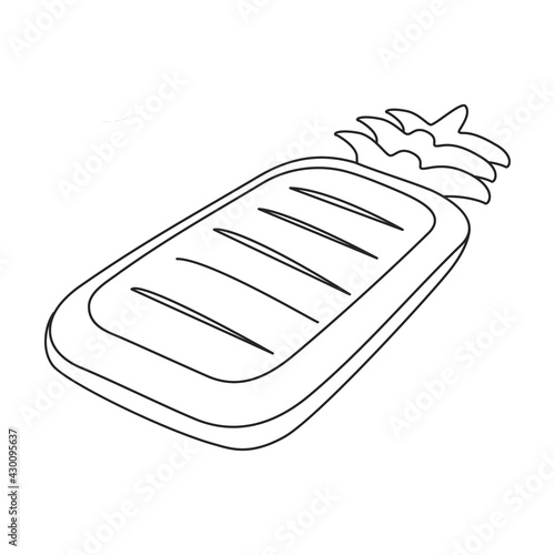Inflatable mattress vector icon.Outline vector icon isolated on white background inflatable mattress.