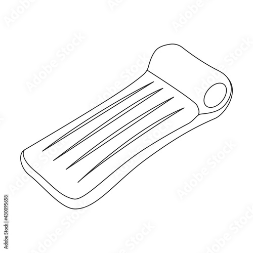 Inflatable mattress vector icon.Outline vector icon isolated on white background inflatable mattress.