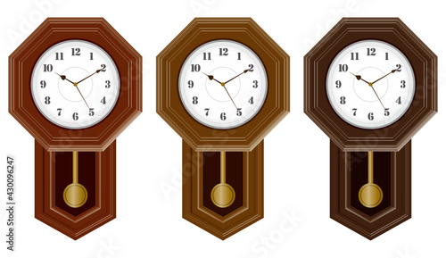 柱時計・古時計　ベクターイラスト