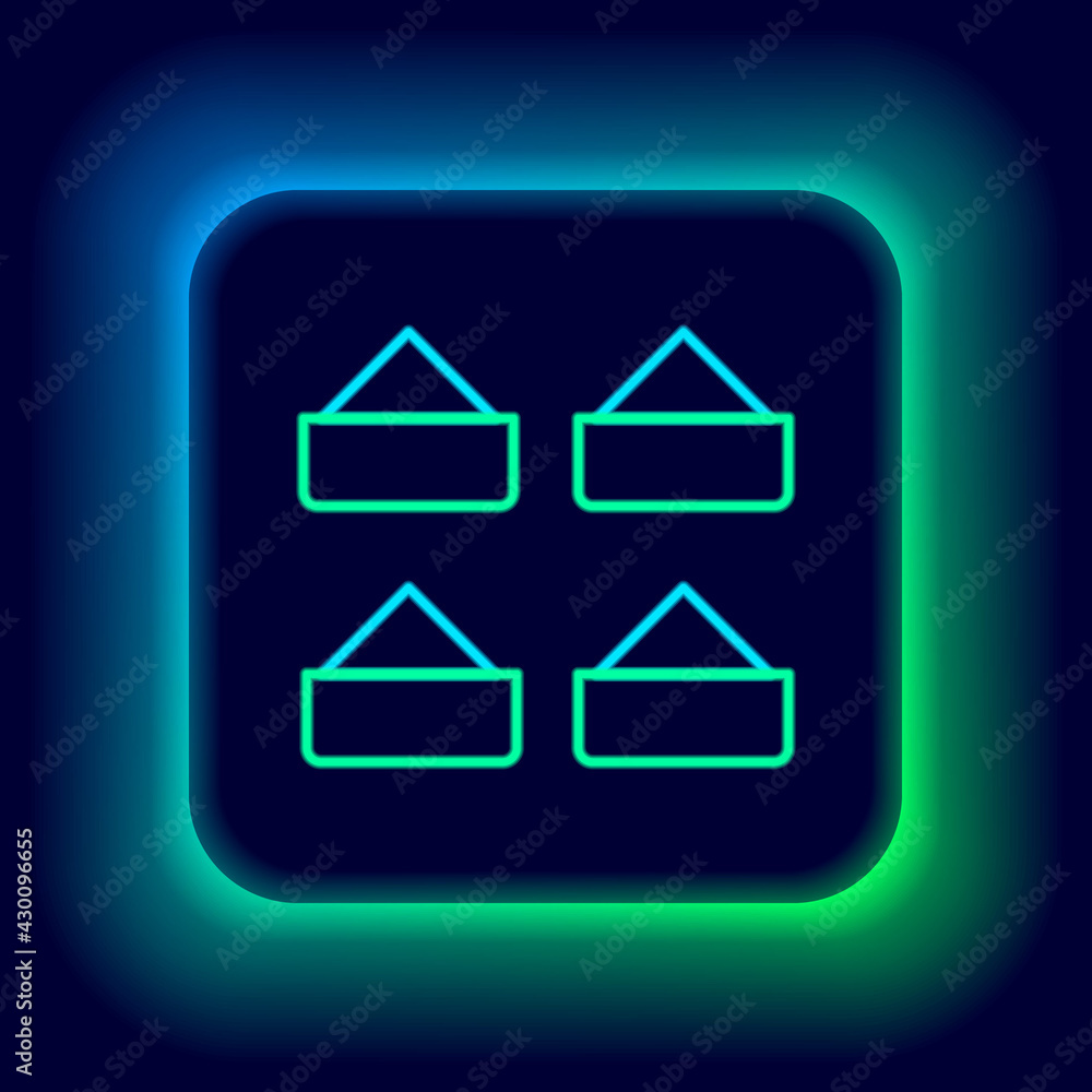 Glowing neon line Indian spice icon isolated on black background. Colorful outline concept. Vector Glowing neon line Indian spice icon isolated on black background. Colorful outline concept. Vector
