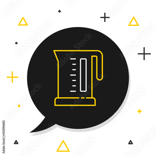 Line Electric kettle icon isolated on white background. Teapot icon. Colorful outline concept. Vector