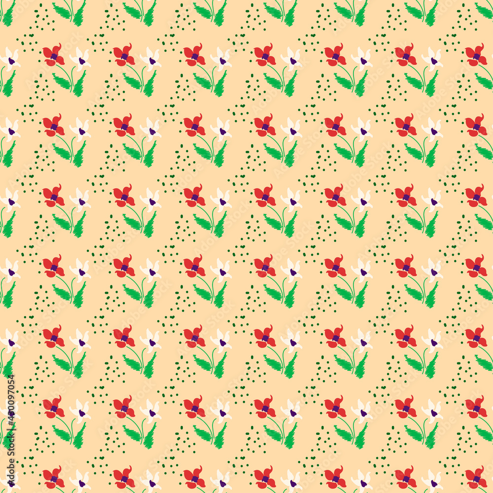 Simple cute pattern in small flowers. Shabby chic millefleurs. Floral seamless background for dress, manufacturing, wallpapers, print, gift wrap and scrapbooking. Simple cute pattern in small flowers. Shabby chic millefleurs. Floral seamless background for dress, manufacturing, wallpapers, print, gift wrap and scrapbooking.