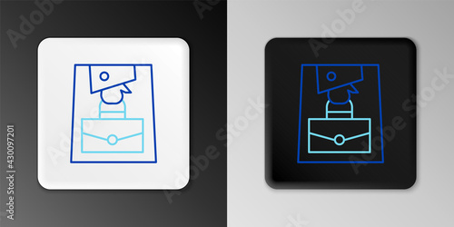 Line Handbag icon isolated on grey background. Female handbag sign. Glamour casual baggage symbol. Colorful outline concept. Vector