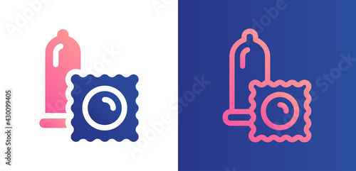 Latex condom vector icon