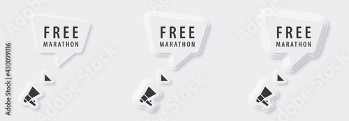 Megaphone with important message speech bubble. Loudspeaker. Banner for business, marketing and advertising. Vector illustration.