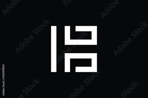 HB logo letter design on luxury background. BH logo monogram initials letter concept. HB icon logo design. BH elegant and Professional letter icon design on black background. H B BH HB