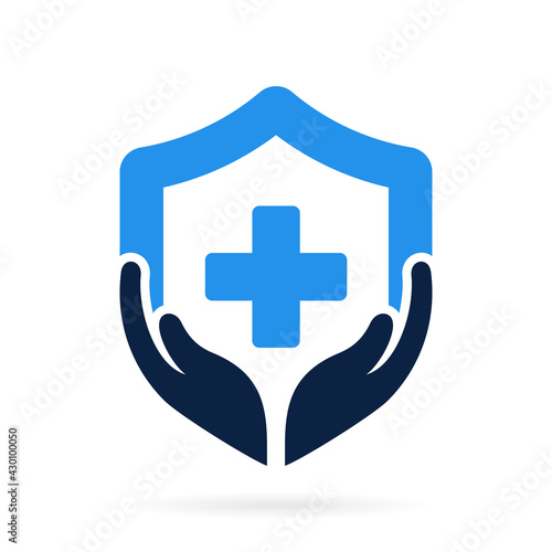 shield medical care logo vector