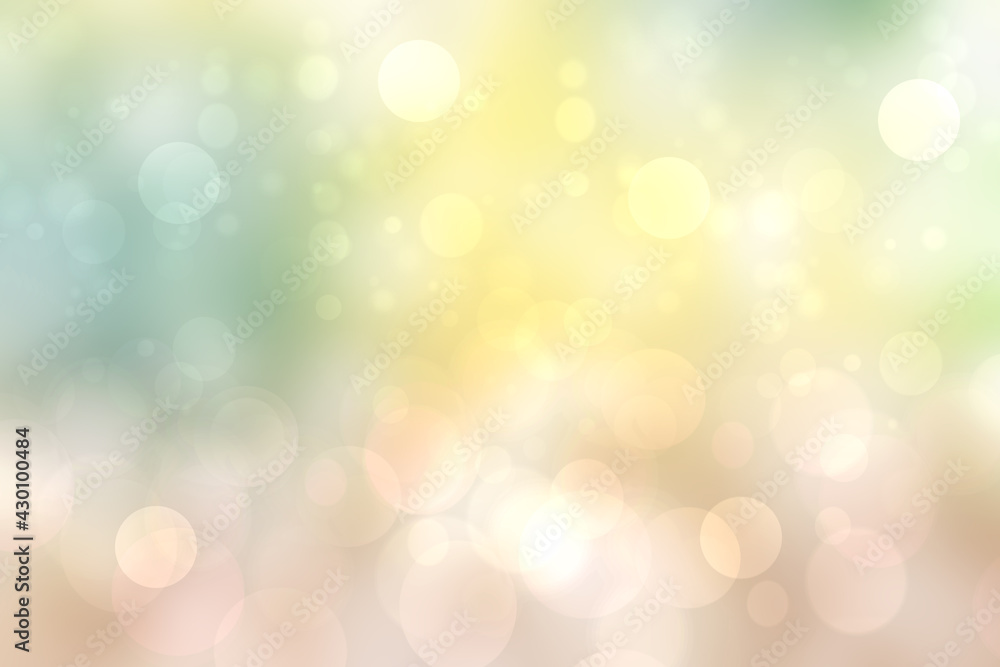 Abstract blurred vivid spring summer light delicate pastel yellow pink blue bokeh background texture with bright soft color circles and bokeh lights. Card concept. Beautiful backdrop illustration. Abstract blurred vivid spring summer light delicate pastel yellow pink blue bokeh background texture with bright soft color circles and bokeh lights. Card concept. Beautiful backdrop illustration.