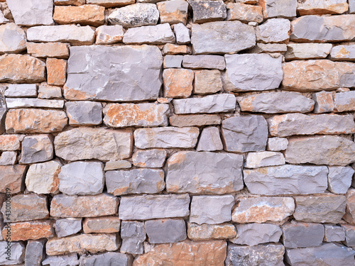 Une matière de mur en pierre