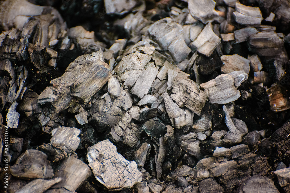 Textured shot of gray coal Textured shot of gray coal