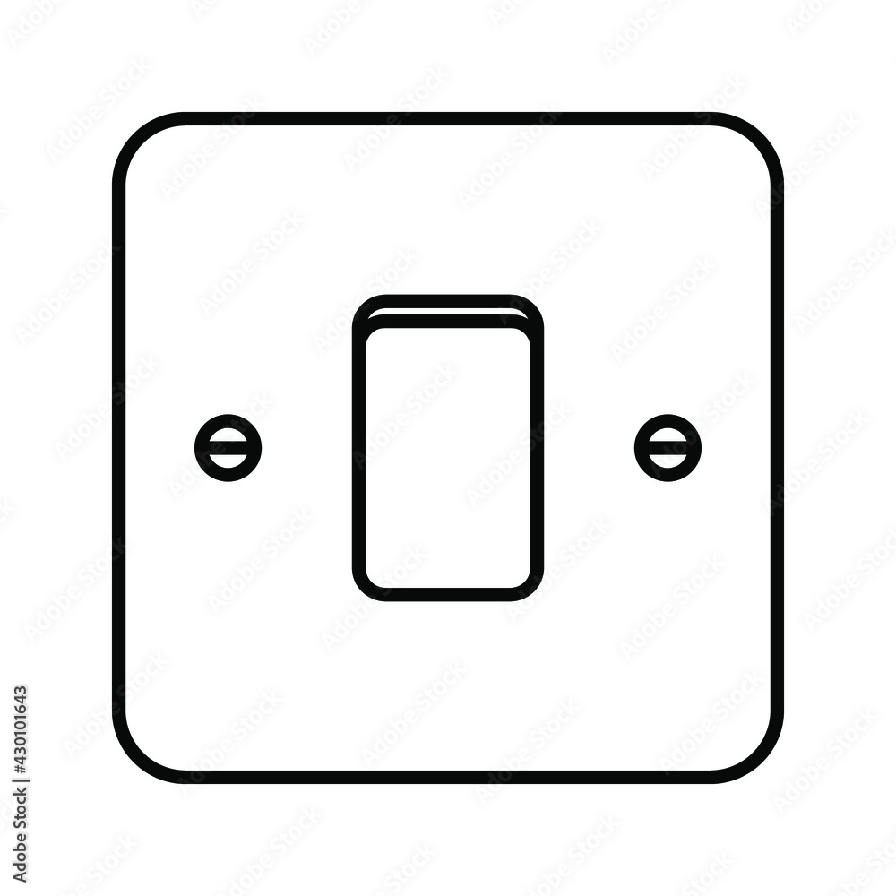 switch icon. Wall switch vector. Electric switch sign. Vector illustration switch icon. Wall switch vector. Electric switch sign. Vector illustration