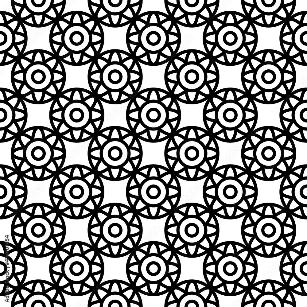 Art materials for craft design and creativity pattern background design with black and white colour