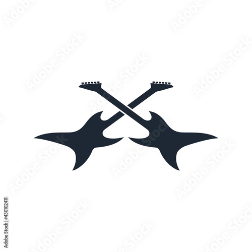 guitar icon music symbol logo template