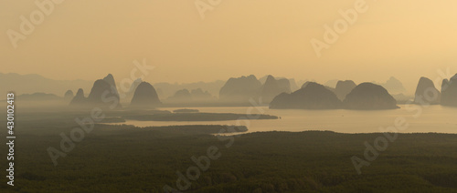 phang-nga bay aerial view
