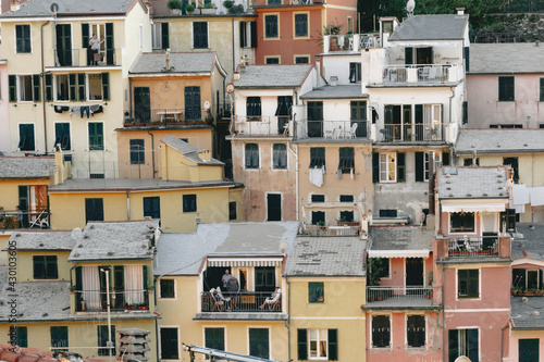 Colorful Italian houses on a hill