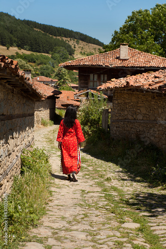 Streets of Bulgarian village photo