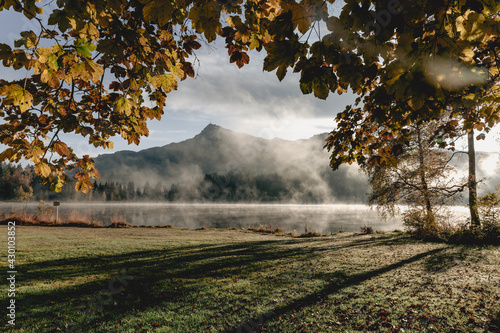 Mountain peak in autumn