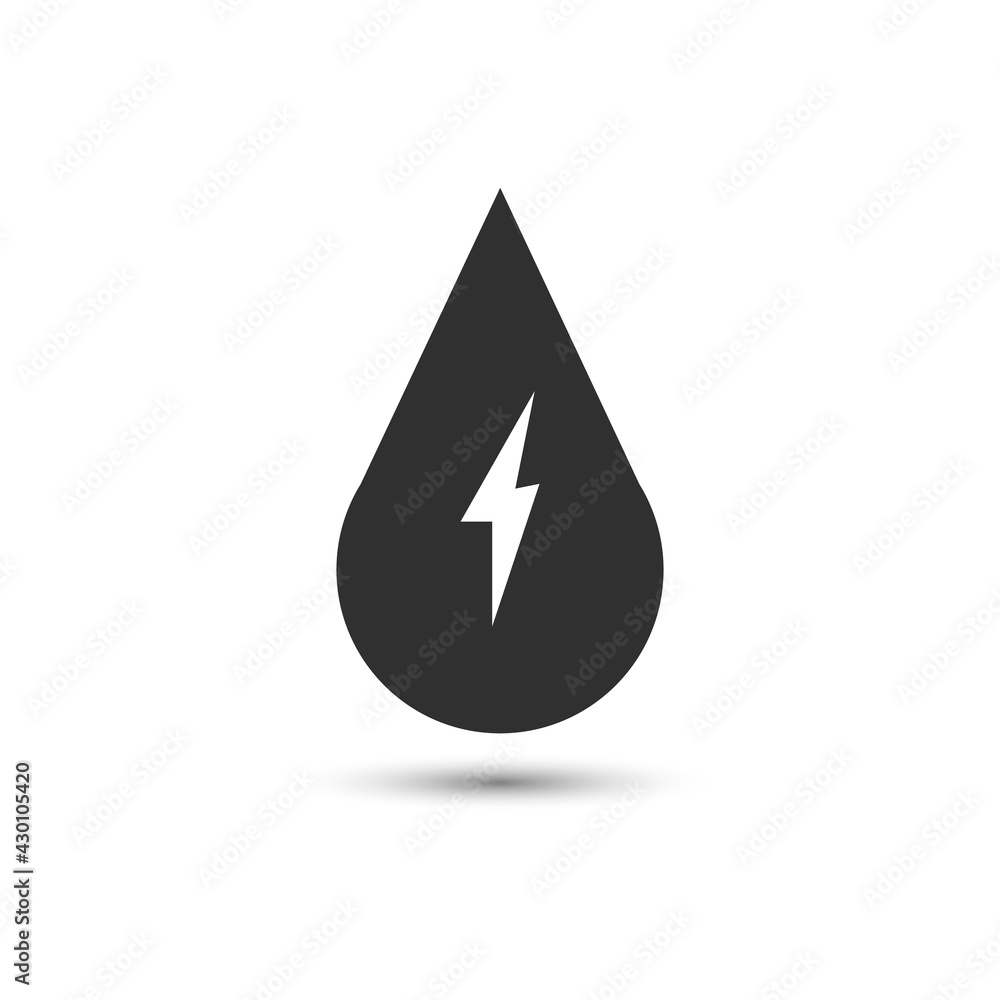 Water enegry icon.Vector illustration isolated on white background. Water enegry icon.Vector illustration isolated on white background.