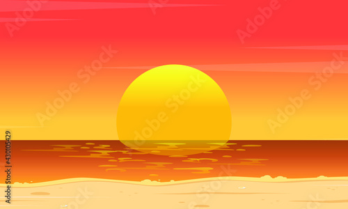 summer sunset background