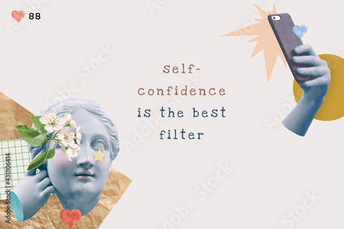 Self-love quote aesthetic social media banner photo