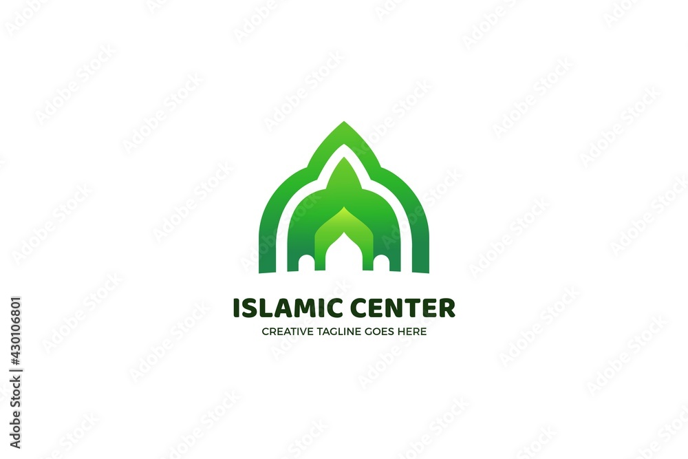 Green Mosque Ramadan Logo Template Green Mosque Ramadan Logo Template