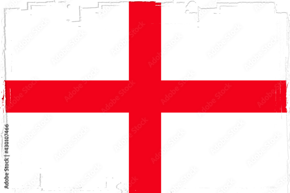 Obraz premium Flag of England, banner with grunge brush