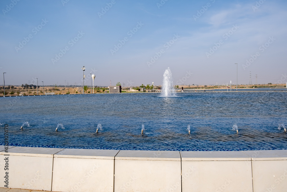Fountain at Beer Sheva River Park