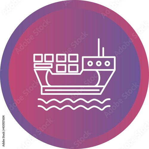 Unique Shipment Vector Line Icon photo