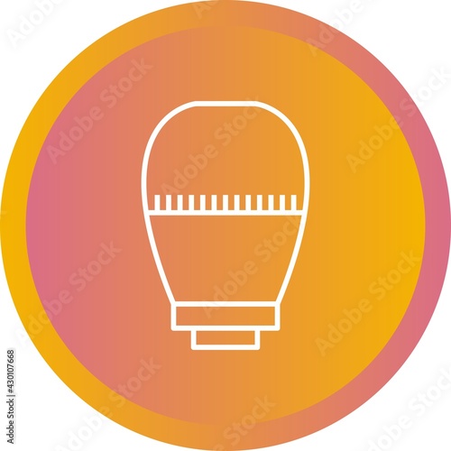 Unique Thermostatic Head Line Vector Icon