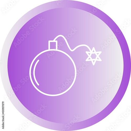 Unique Bomb Vector Line Icon
