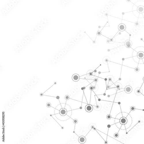 connect lines and dots. Banner template for technology. Vector illustration