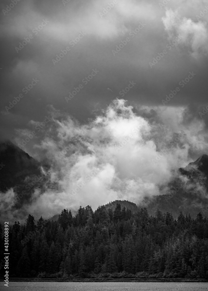 Black and White photos while sailing out from Sitka, Alaska Black and White photos while sailing out from Sitka, Alaska