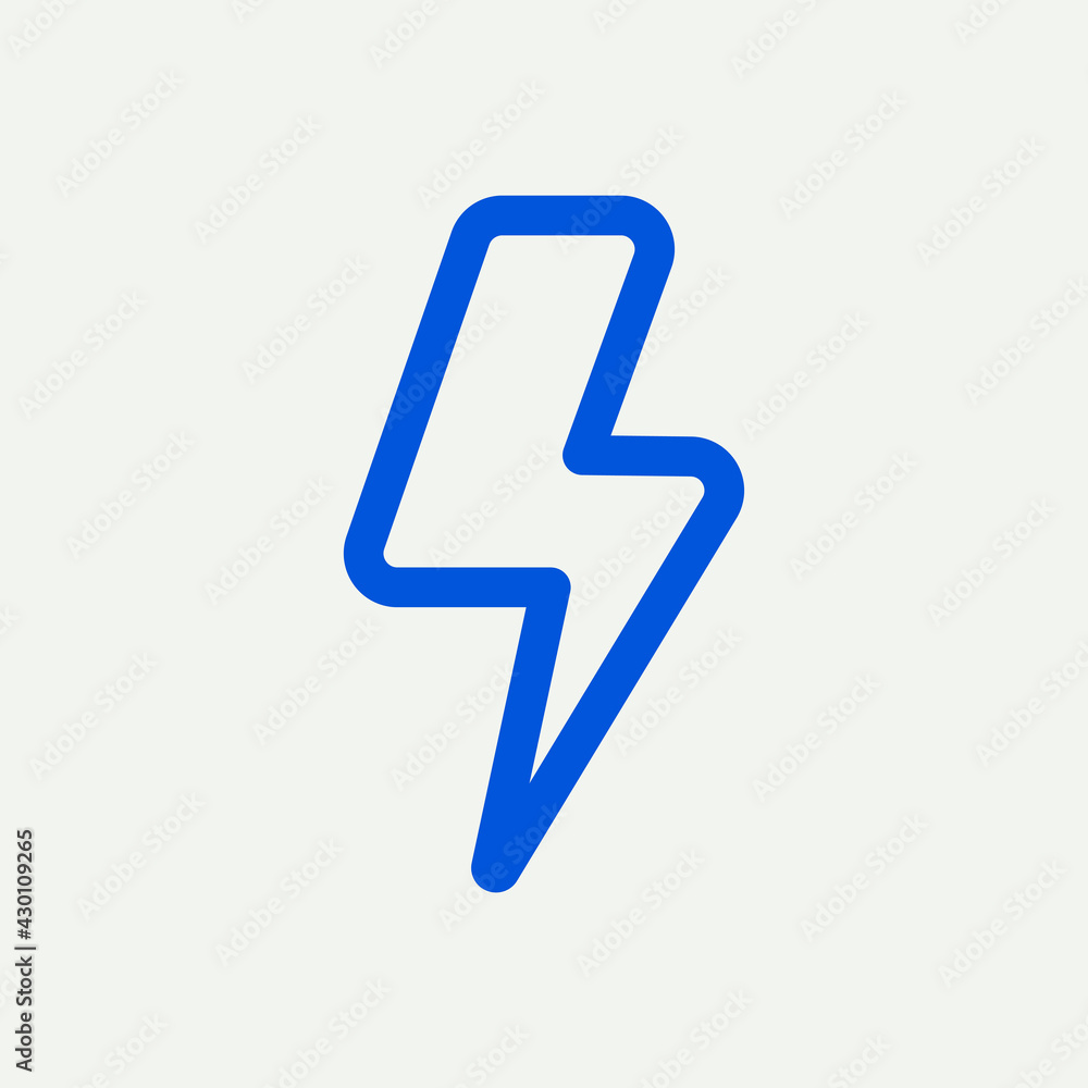 Flash icon blue icon for social media app minimal line Flash icon blue icon for social media app minimal line